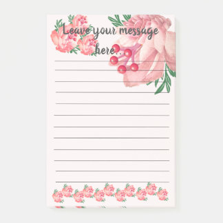Pink Magnolia Laisser Votre Message Post-It Notes