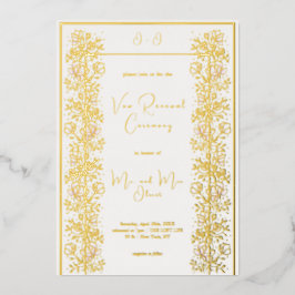 Pink Magnolia Vow Renewal Folieneinladung