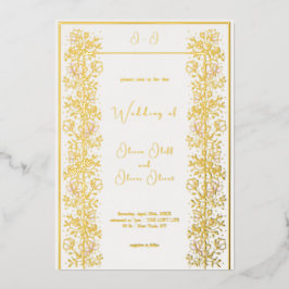 Pink Magnolia Wedding Folieneinladung