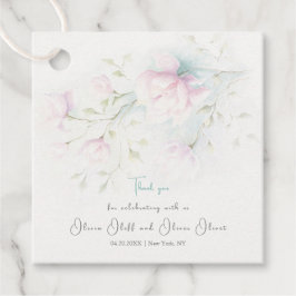 Pink Magnolia Wedding Geschenkanhänger