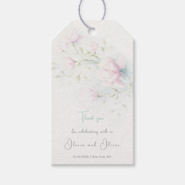 Pink Magnolia Wedding Geschenkanhänger