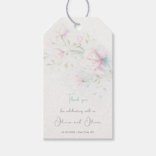 Pink Magnolia Wedding Geschenkanhänger