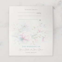 Pink Magnolia Wedding Platzkarte