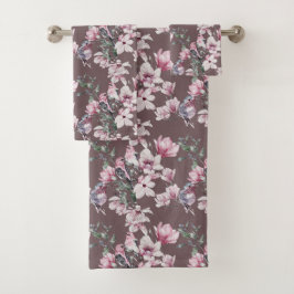 Pink Magnolias Badhandtuch Set