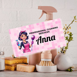 Pink Maid Janitorial Cleaning Service Namensschild