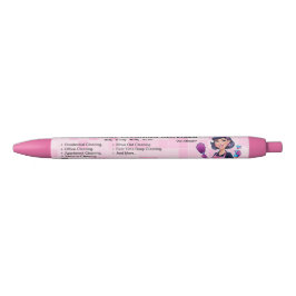 Pink Maid Janitorial Lady House Cleaning Service Kugelschreiber
