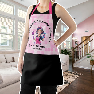 Pink Maid Reinigungsdienst Hausreinigungsservice Schürze