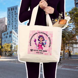 Pink Maid Reinigungsservice Jumbo Stoffbeutel