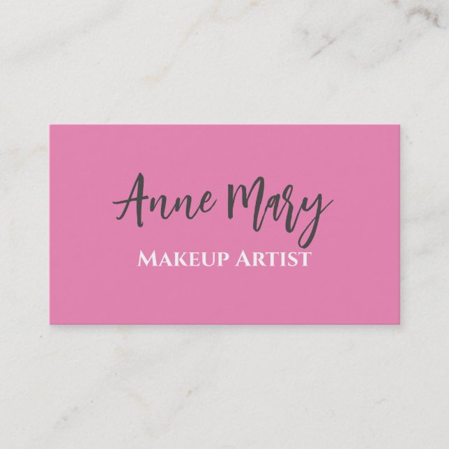 Pink Makeup Artist Beauty Friseur Salon Custom Col Visitenkarte (Vorderseite)