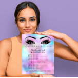 Pink Makeup Beauty Salon Rose Holograph Ombre Flyer<br><div class="desc">FlorenzK Luxus Schönheitssalon Sammlung</div>