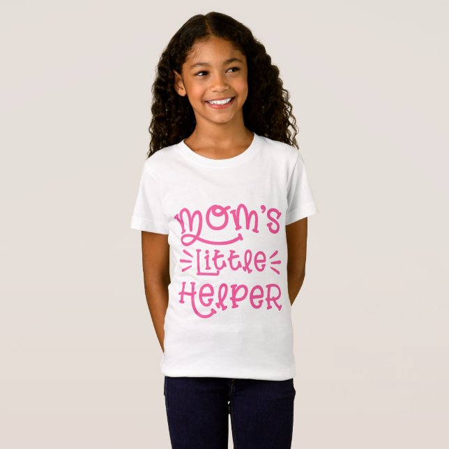 Pink Mama Kleiner Helfer Niedlich Handschrift Buch T-Shirt (Vorne ganz)