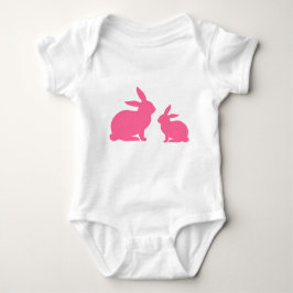 Pink Mama und Baby Bunny Strampler