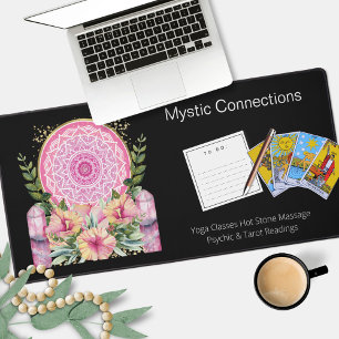 Pink Mandala Crystals Flower Energy Yoga Reiki Spa