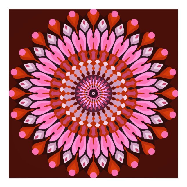 Pink Mandala Fotodruck (Vorne)