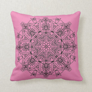 Pink Mandala Pillow Kissen