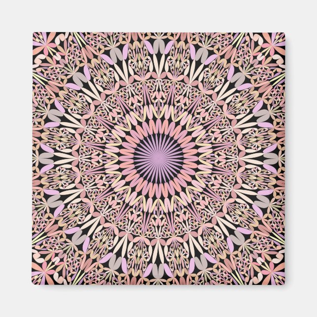 Pink Mandala stylish Magnet (Vorne)