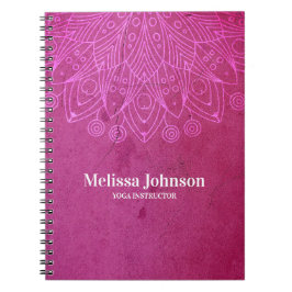 Pink Mandala Yoga Meditation Custom Notizblock