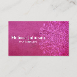 Pink Mandala Yoga Meditation Terminkarte