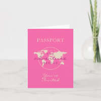 Pink Map Adventure Baby Shower Pass geklappt