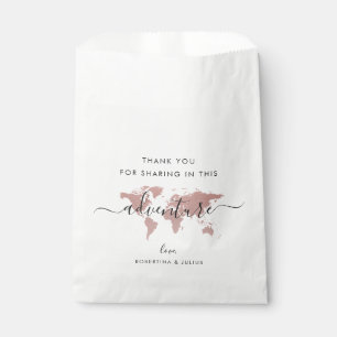 Pink Map World Adventure Travel Theme Geschenktütchen