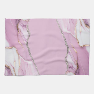 PINK MARBLE AGATE Table Runner Geschirrtuch