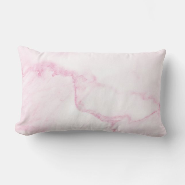 Pink Marble Lumbar Kissen (Vorderseite)