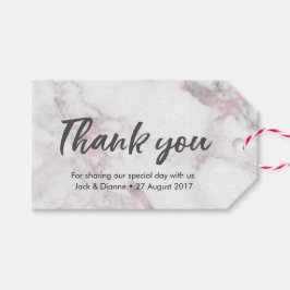 Pink Marble personalisiert Vielen Dank für Ihre Un Geschenkanhänger