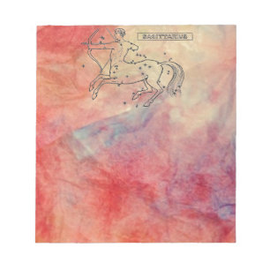 Pink Marble Sagittarius Notepad Notizblock