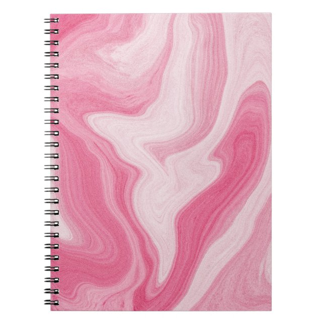 Pink Marble Swirl Pattern – Aesthetic Abstract  Notizblock (Vorderseite)