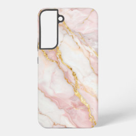 Pink Marble with Gold Veins – Elegant Design Samsung Galaxy Hülle