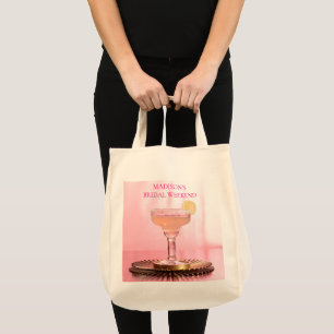 Pink Margarita & Limon Bridal/Bachelorette Wochene Tragetasche