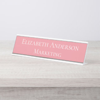 Pink Marketing Manager Schreibtischnamensplakette