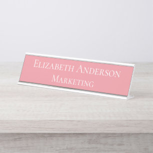 Pink Marketingmanager Schreibtischnamensplakette