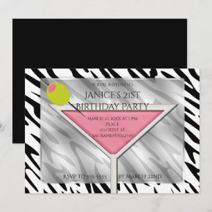 Pink Martini Cocktail Getränke Chic Party-Einladun Einladung