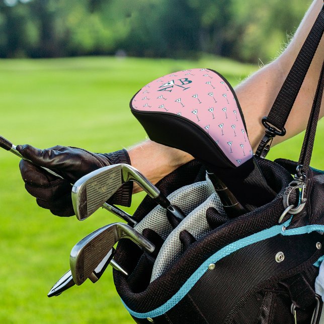 Pink Martini Monogram Golf Headcover (Von Creator hochgeladen)
