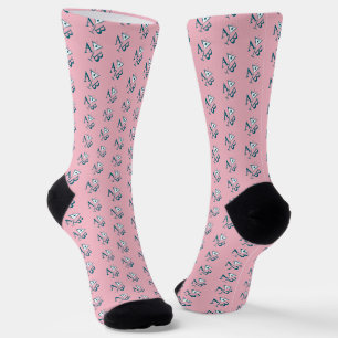 Pink Martini Monogram Socken