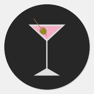 Pink Martini Runder Aufkleber
