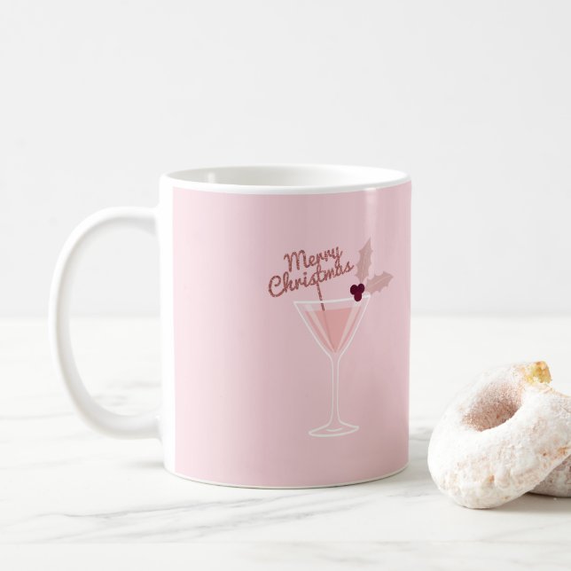 Pink Martini Weihnachten Kaffeetasse (Mit Donut)