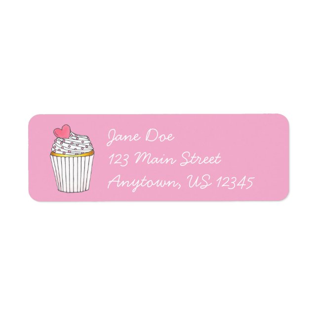 Pink Mattiert Hefekuchen Cupcake Liebe Brautparty (Vorne)