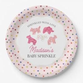 Pink Mattierte Tierkochen Baby Sprinkle Pappteller