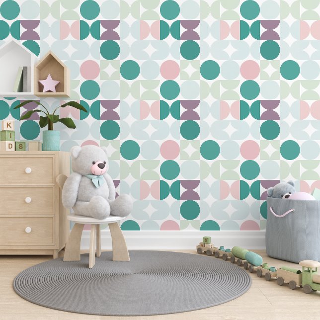 Pink Mauve Circles Art Pattern Tapete (Von Creator hochgeladen)