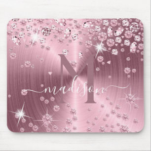 Pink Mauve Diamonds - Personalisiert Mousepad