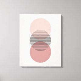 Pink & Mauve Minimum Circle Wall Art Canvas Leinwanddruck