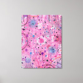 Pink Maximalist Abstract Art  Leinwanddruck