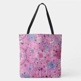 Pink Maximalist Abstract Art  Tasche