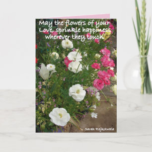 Pink May the Flowers of Your Love flowers Carte