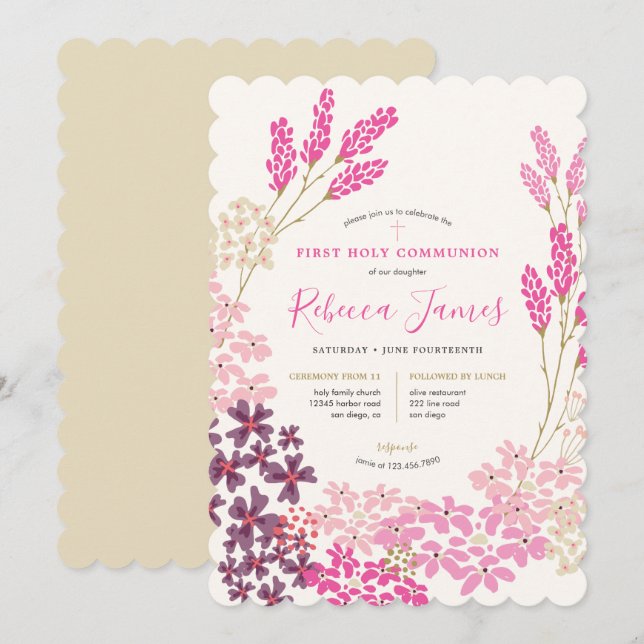 Pink Meadow Erste Heilige Kommune Einladung (Vorne/Hinten)