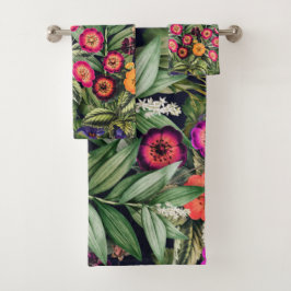 Pink Meadow Floral Badhandtuch Set