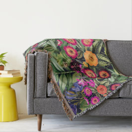 Pink Meadow Floral Decke