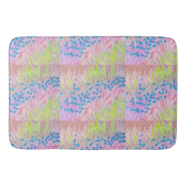 Pink Meadows Bath Mat Badematte (Vorderseite)